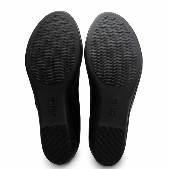 Clarks Everlay Luna Black Leather Slip-On Loafers Size 7.5 Wide - Picture 8 of 8